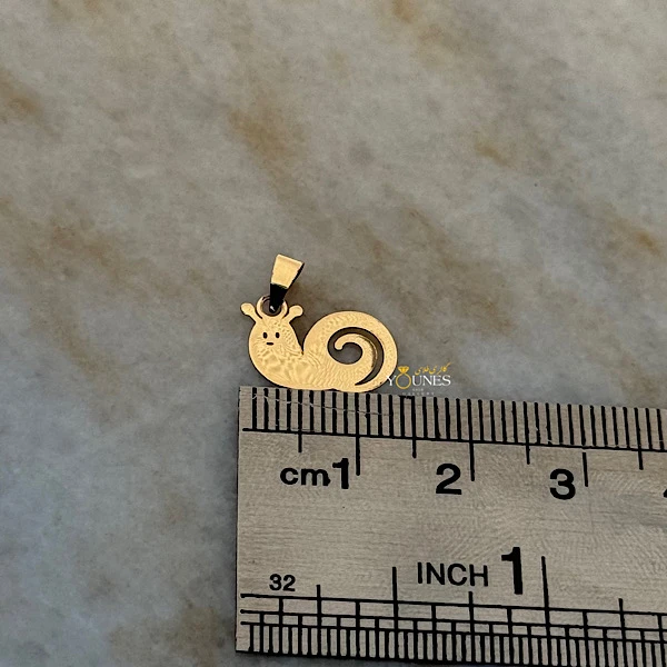 تصویر دوم آویز طلا حلزون لیزری